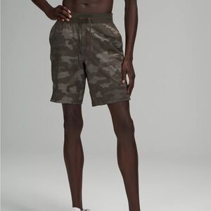 Lululemon T.H.E. Linerless Short 9” Variegated Mesh Camo Max Dark Olive …